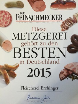 Feinschmecker-Auszeichnung 2015