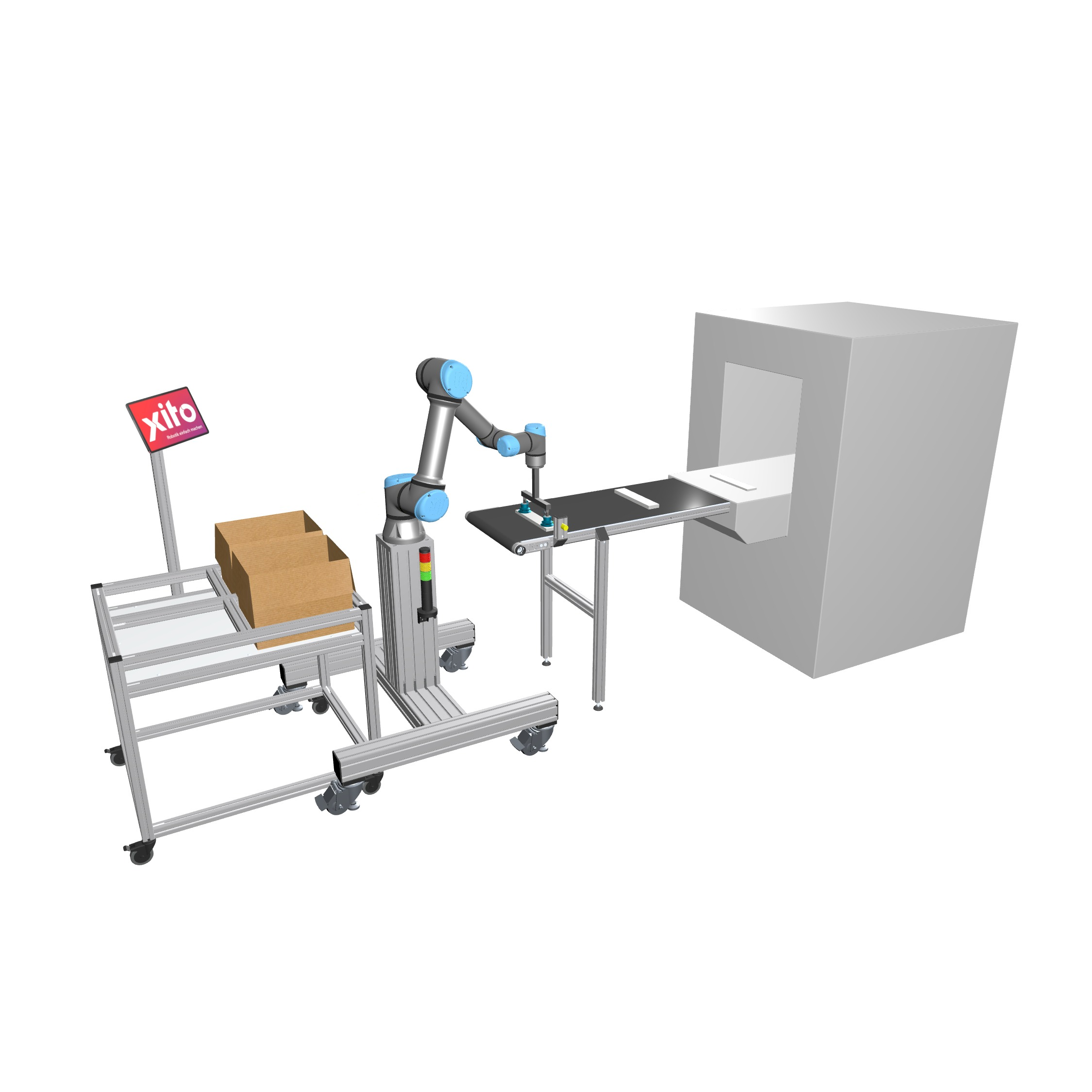 Automatisiertes Verpacken mit Zwischenlage