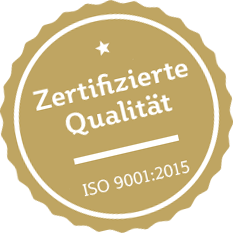 Zertifizierte Qualität nach DIN EN ISO 9001:2015