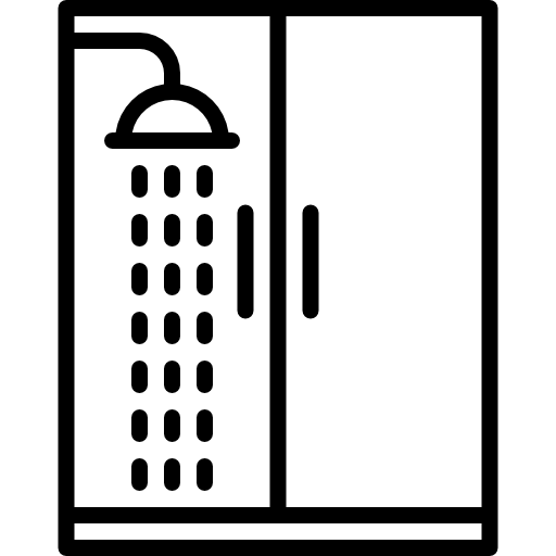 Duschkabine in Schwarz