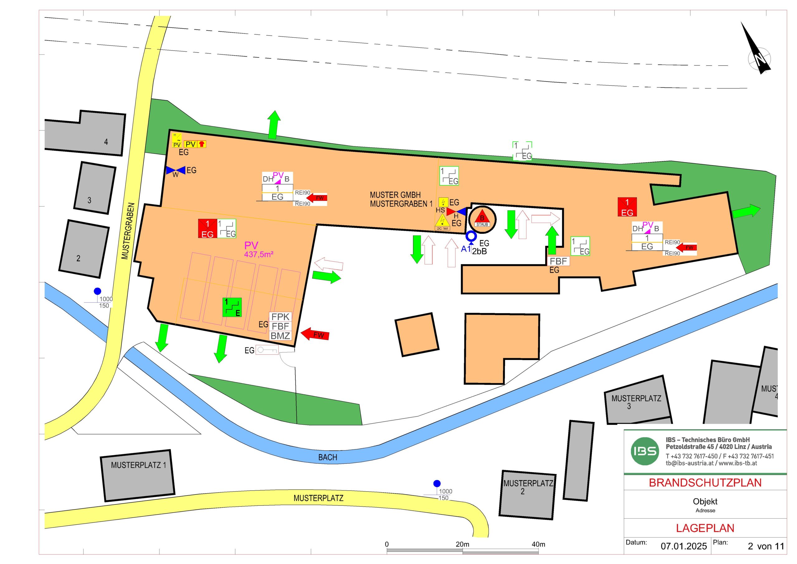 Brandschutzplan (Muster)