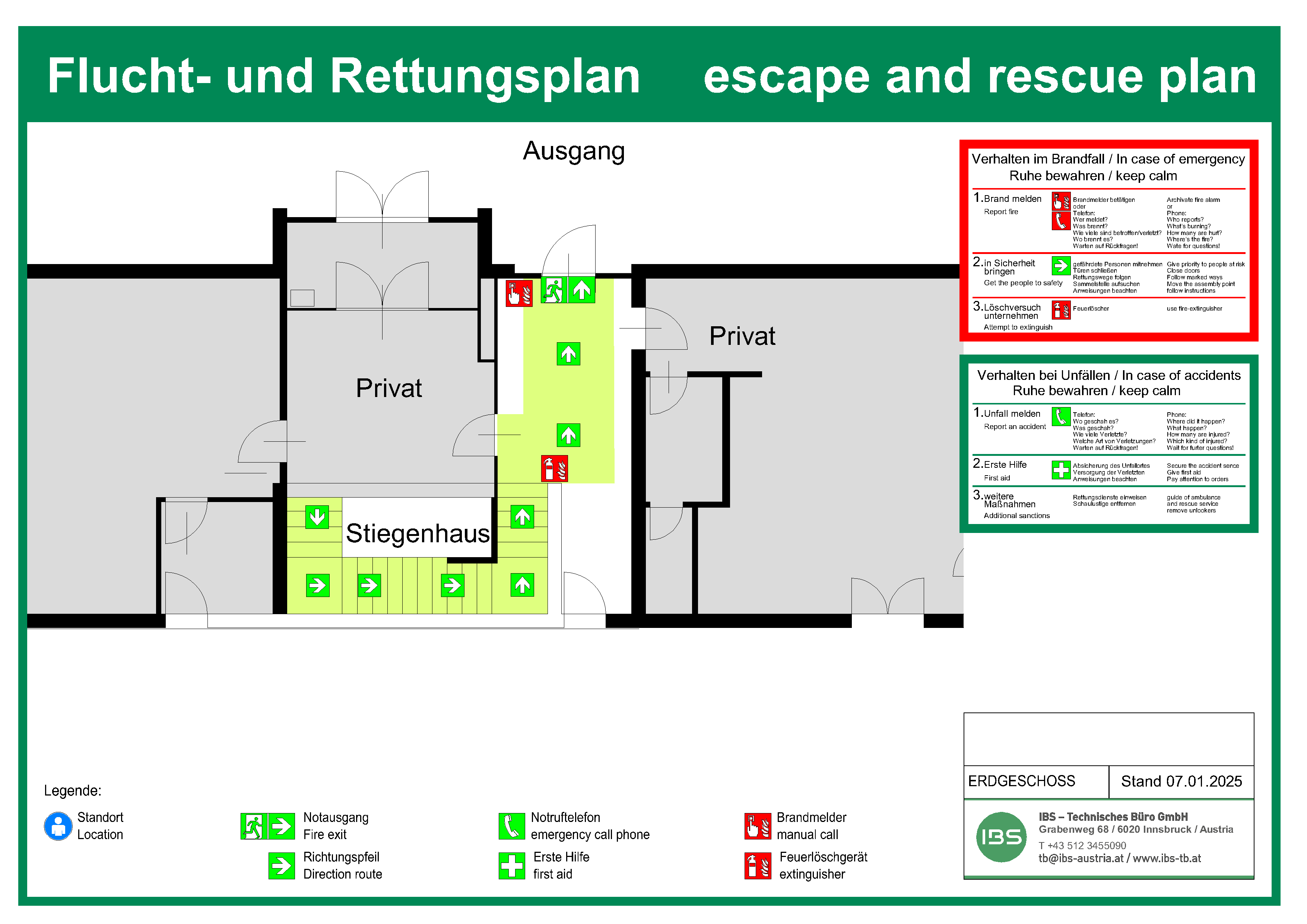 Fluchtwegplan (Muster)