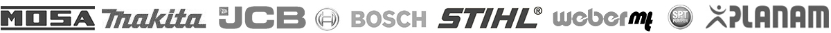 Hersteller-Partner: MDSA, Makita, JCB, Bosch, Stihl, Weber, Planam