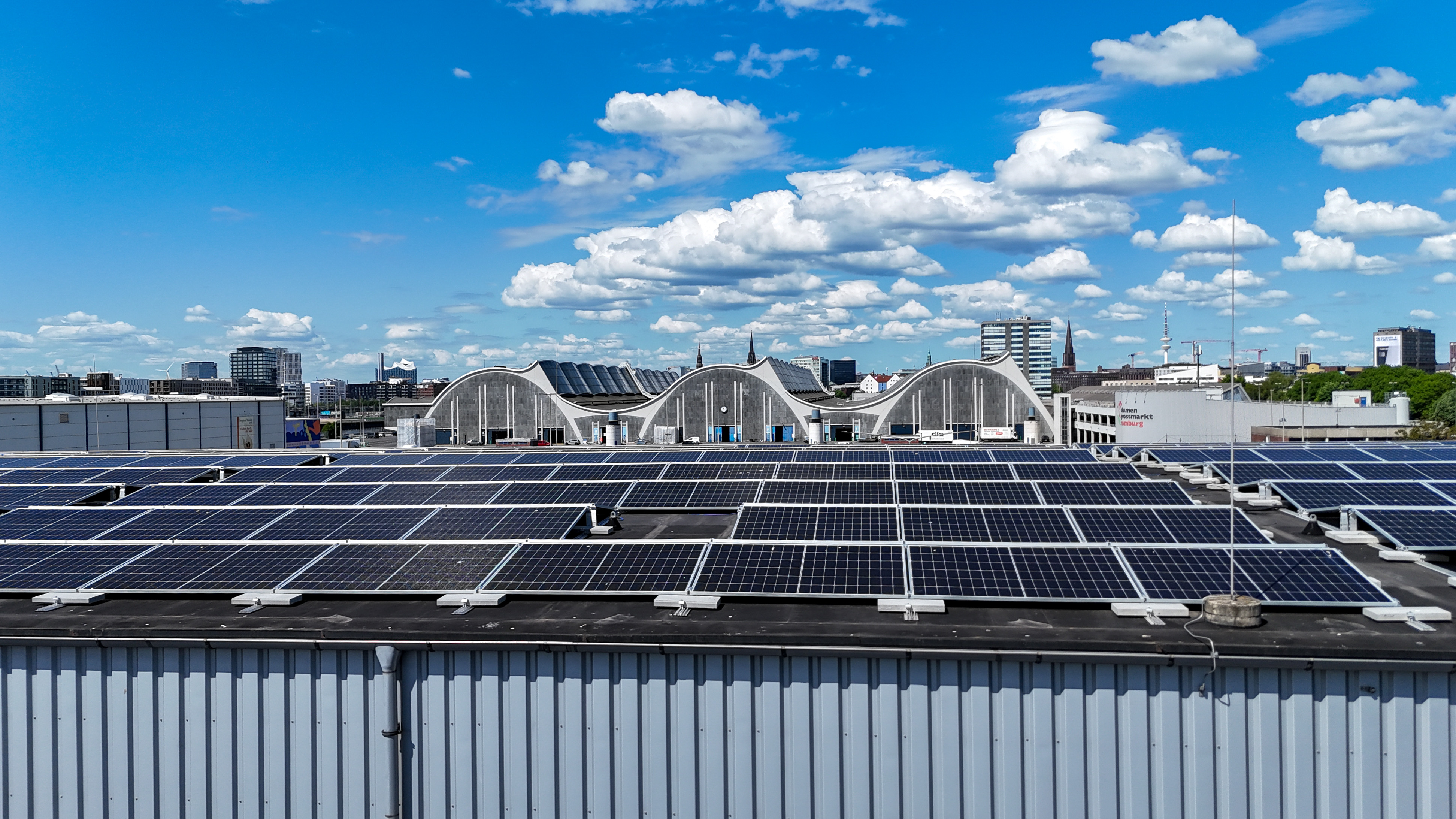 PV-Dachanlage Hamburger Großmarkt (Repowering auf 380 kWp)