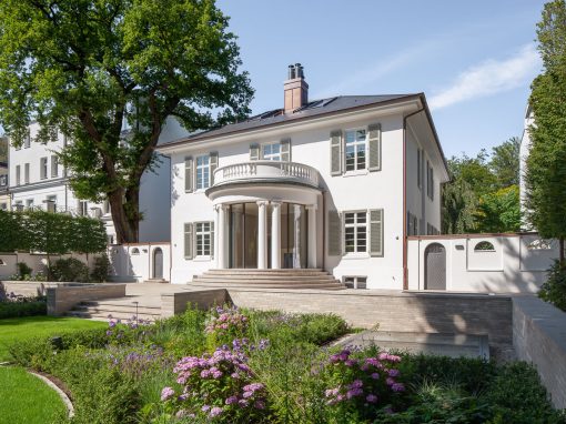 Privatvilla Hamburg – Bodenbelag und Treppen Wachenzeller Dolomit
