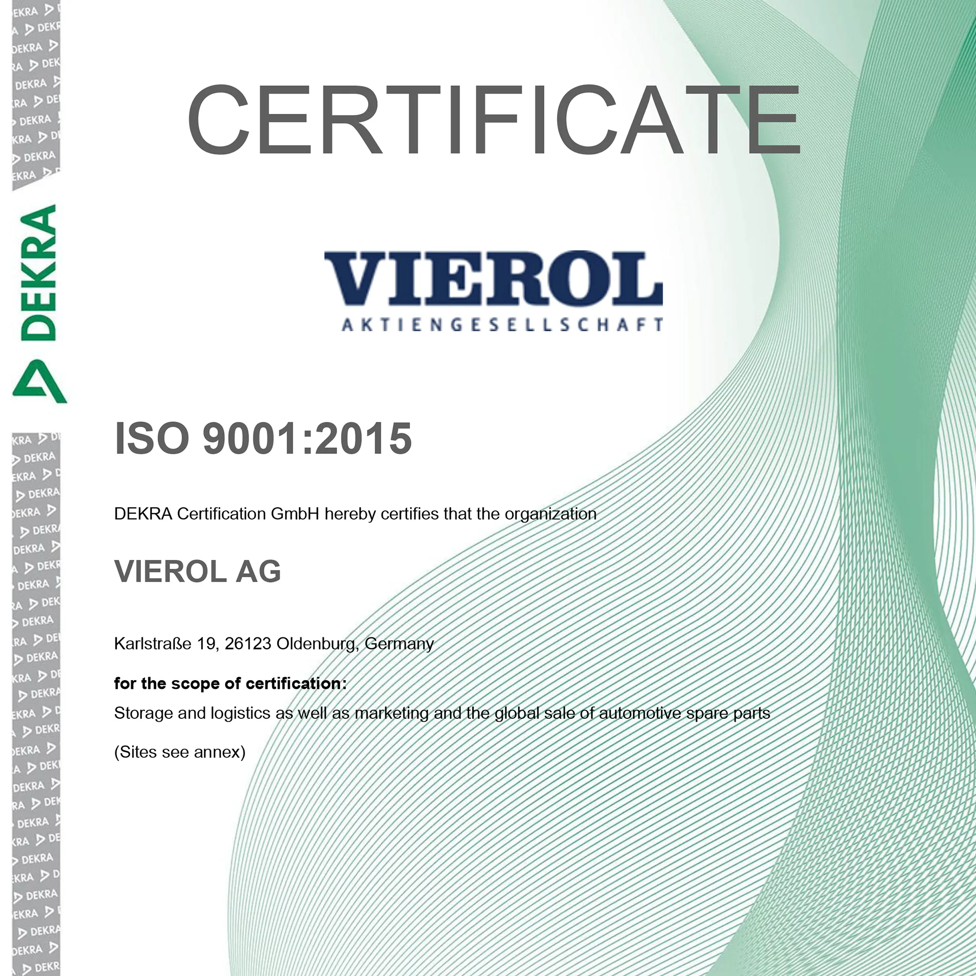 Zertifizierung ISO 9001:2015