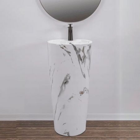 Standwaschbecken Lucia Marble, 40x40x84 cm