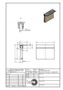 Streifenbürste mit Aluminiumhalteprofil