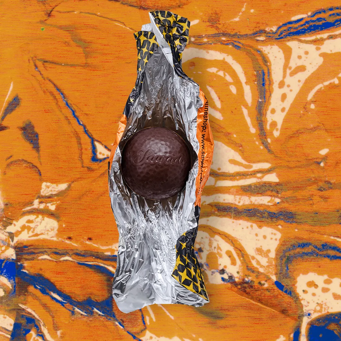 Pralinenkugel Orange-Karamell