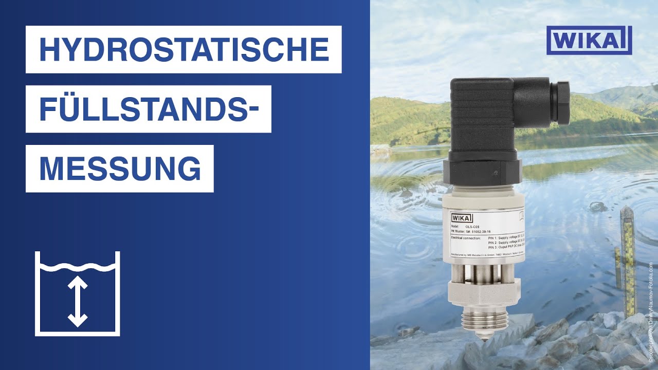 Hydrostatische Füllstandsmessung mit Drucksensor