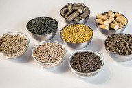 Pellets in verschiedenen Größen