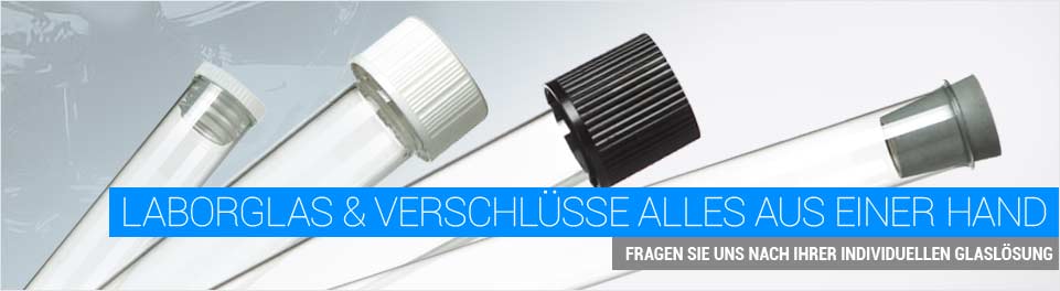 Laborglas mit Verschlüssen