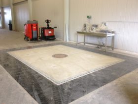 Eichfähige Bodenwaage 4000×4000 mm, befahrbar, bis 10 t