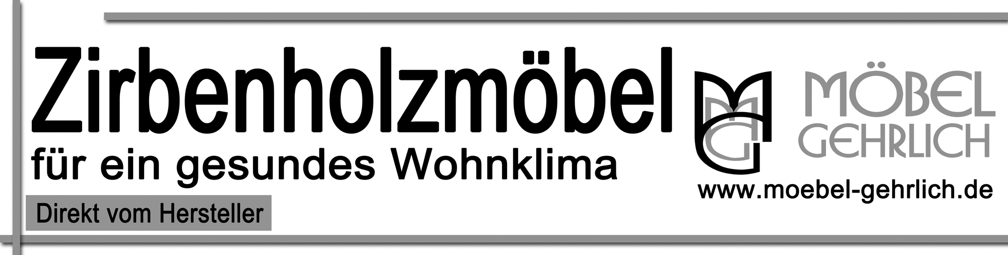 Referenz-Banner Zirbenholzmöbel