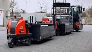 KEMMLER transports building materials with Factory Train tow train