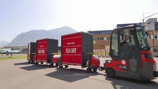 Pilatus Flugzeugwerke with Factory Train tow train