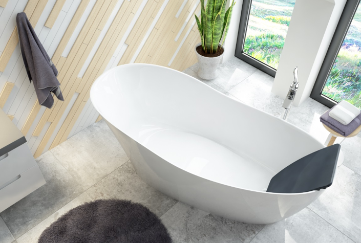 Badewannen aus Sanitär-Acryl