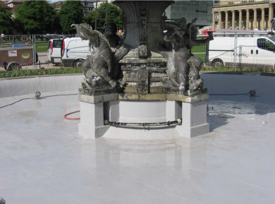 Abdichtung Schlossplatzbrunnen Stuttgart