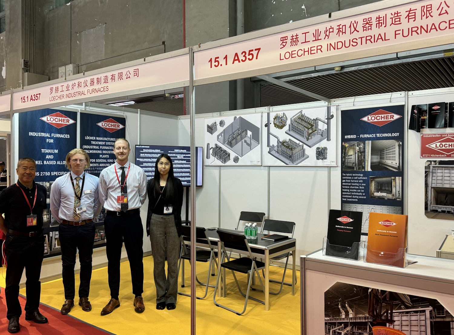 Messestand auf der Internationalen Metallurgie- und Wärmebehandlungsmesse in