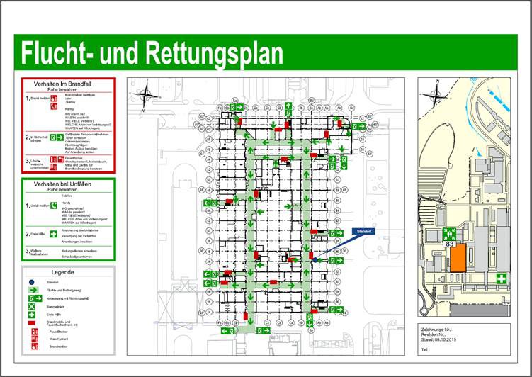 Flucht- und Feuerwehrpläne