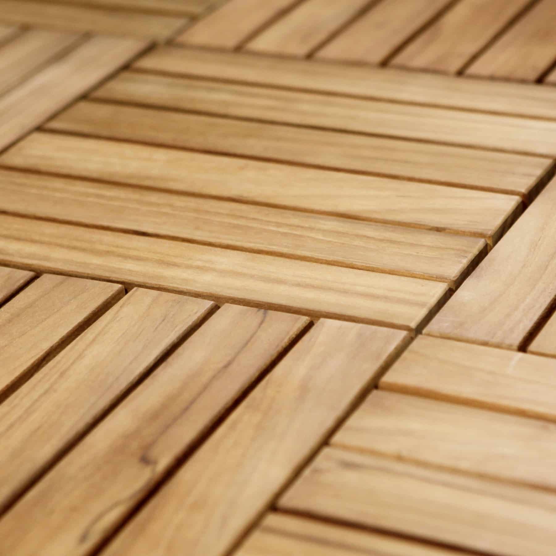 Teak-Holzfliesen 30 × 30 cm