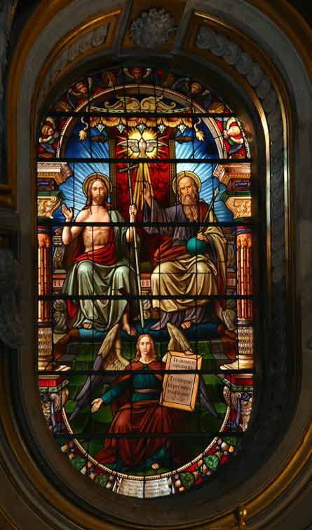 Restaurierte historische Verglasung