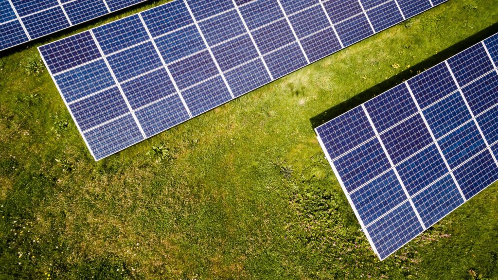 Photovoltaik-Anlage von oben