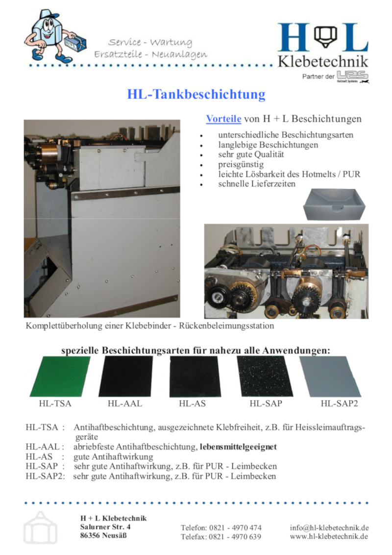 Leimbecken-/Tankbeschichtung