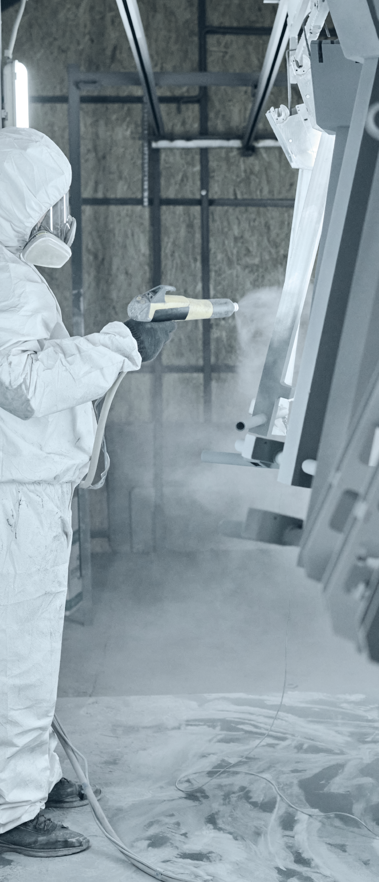 Surface treatment in the spray booth
