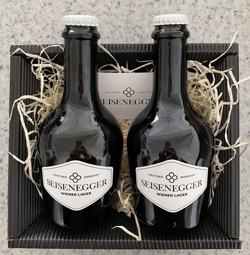 Seisenegger Schlossbier in einer Geschenkbox