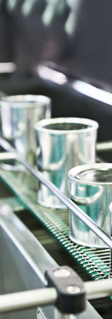 Conveyor belt application with test tubes