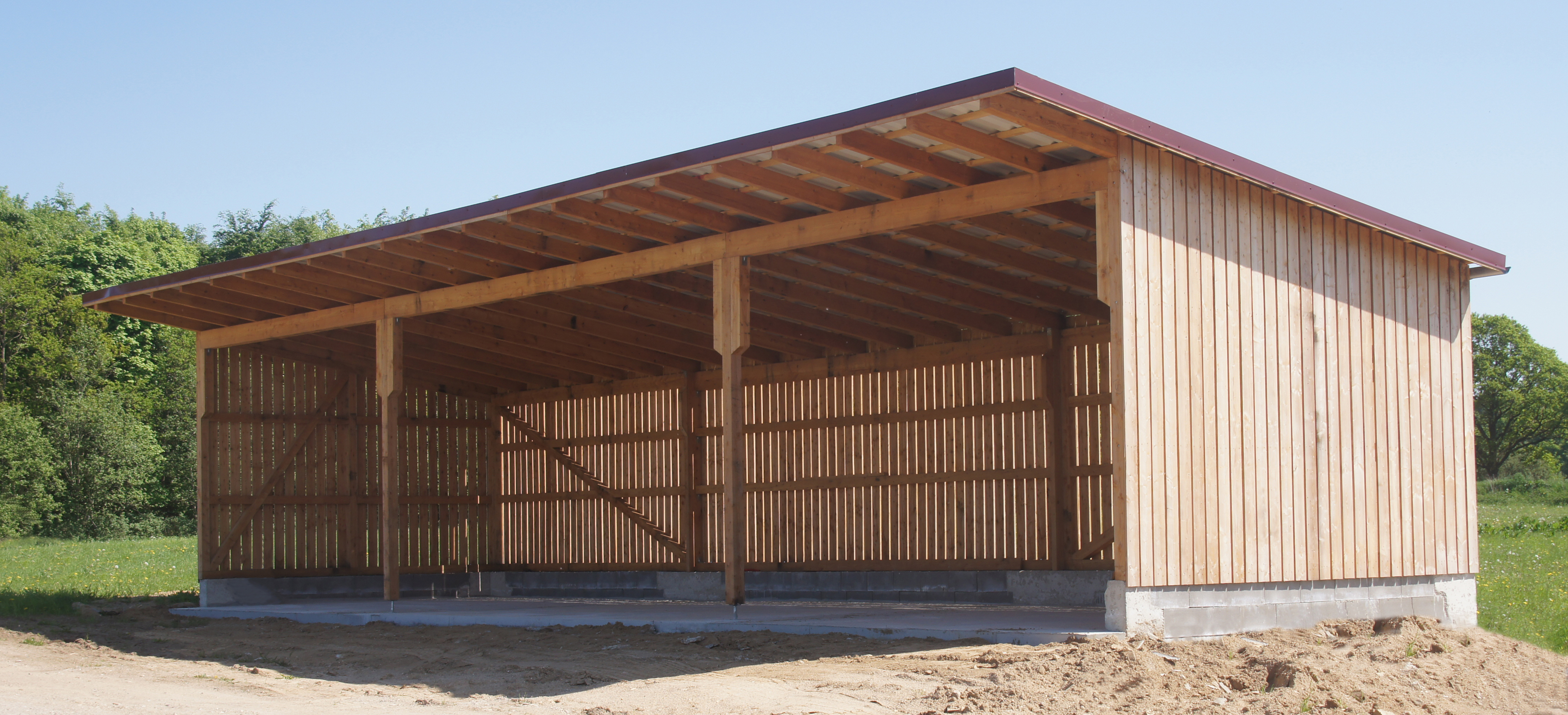 Heulager / Maschinenunterstand (5,0 × 18,0 bis 50,0 m)