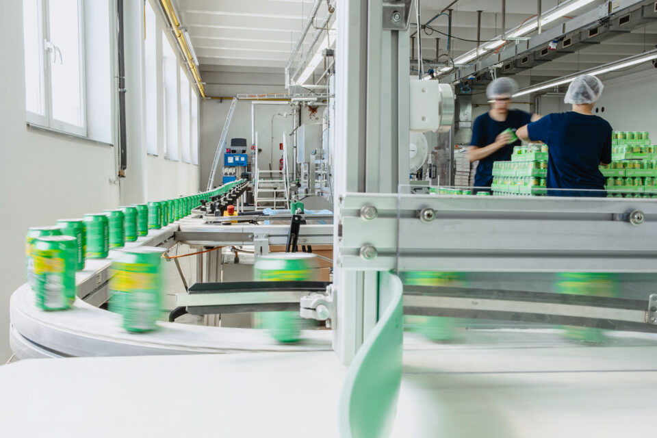 Sleeving-Linie in Betrieb