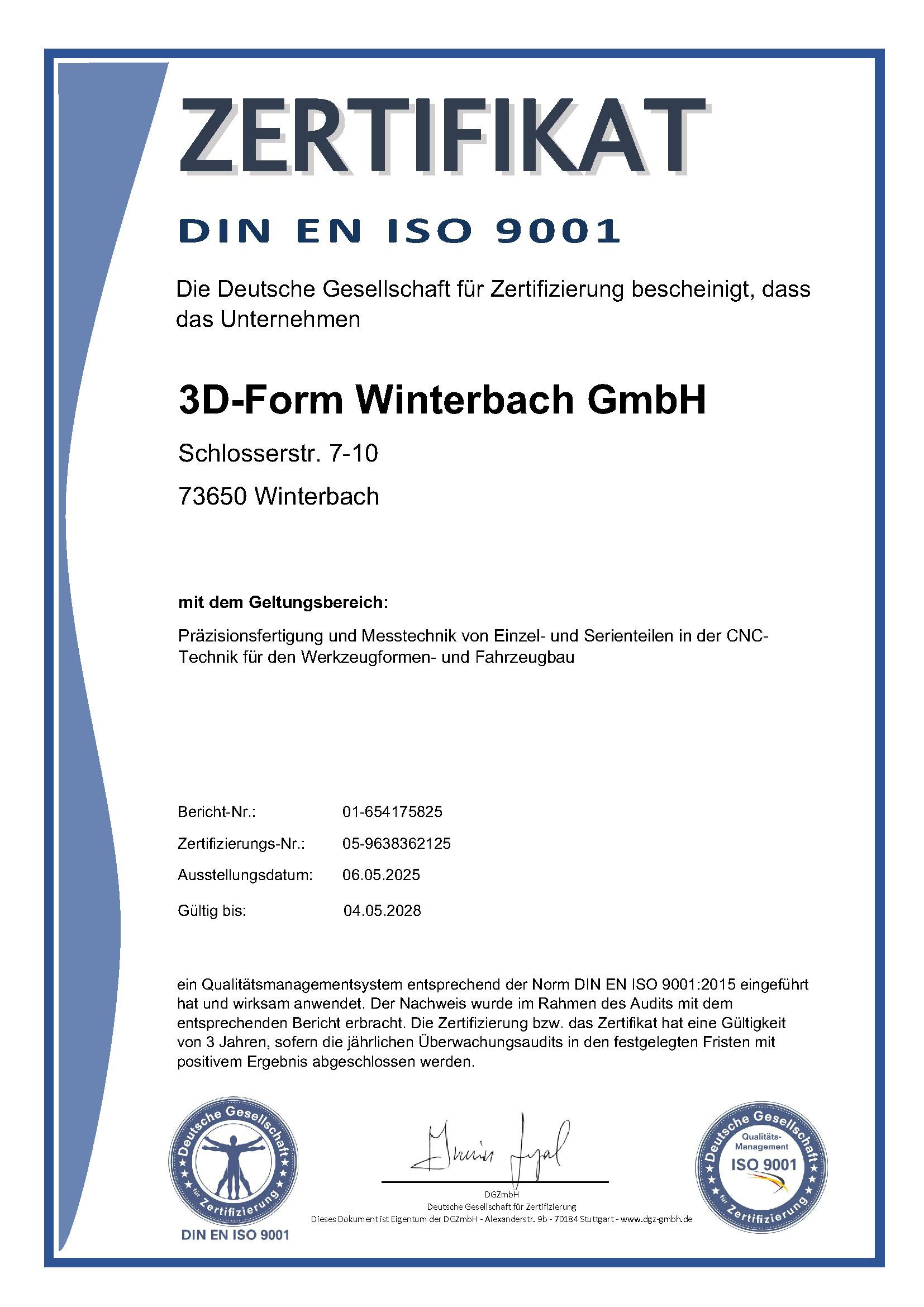 3D-Form – Fertigung