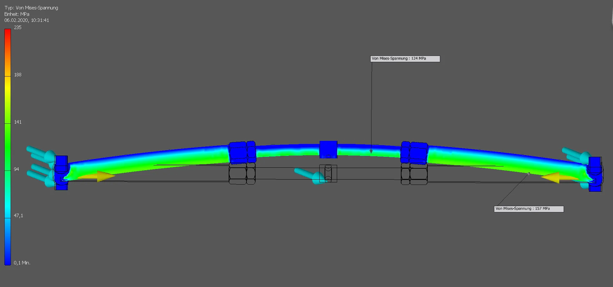 FEM calculation adjusting rod