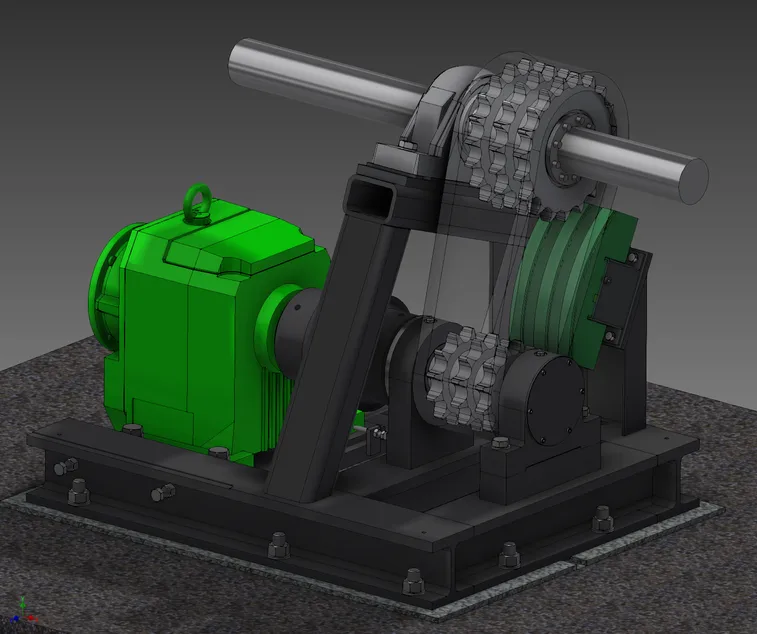 Material feed drive