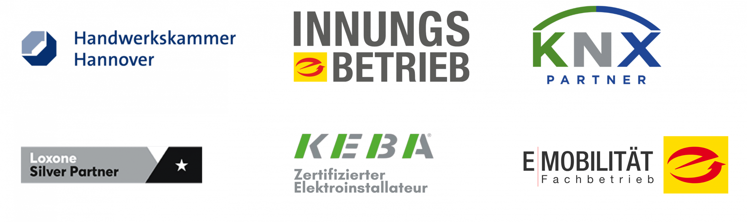 Partner: KEBA, Loxone, Handwerkskammer Hannover, KNX, Innung Elektro