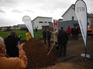 Erschließungsarbeiten in einem Baugebiet