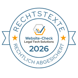 Website-Check-Siegel für aktuelle Rechtstexte