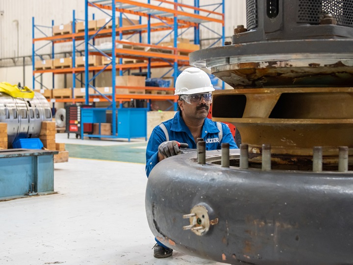 Pumpenreparatur im Servicezentrum