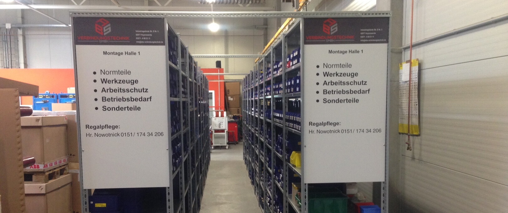 Kanban-Regalsystem für automatisiertes C-Teile-Management