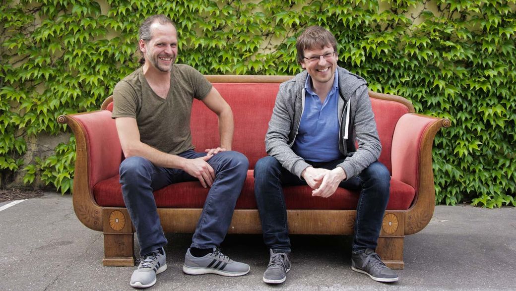 Gründer Ulrich Esser und Maximilian Kaiser (2015)