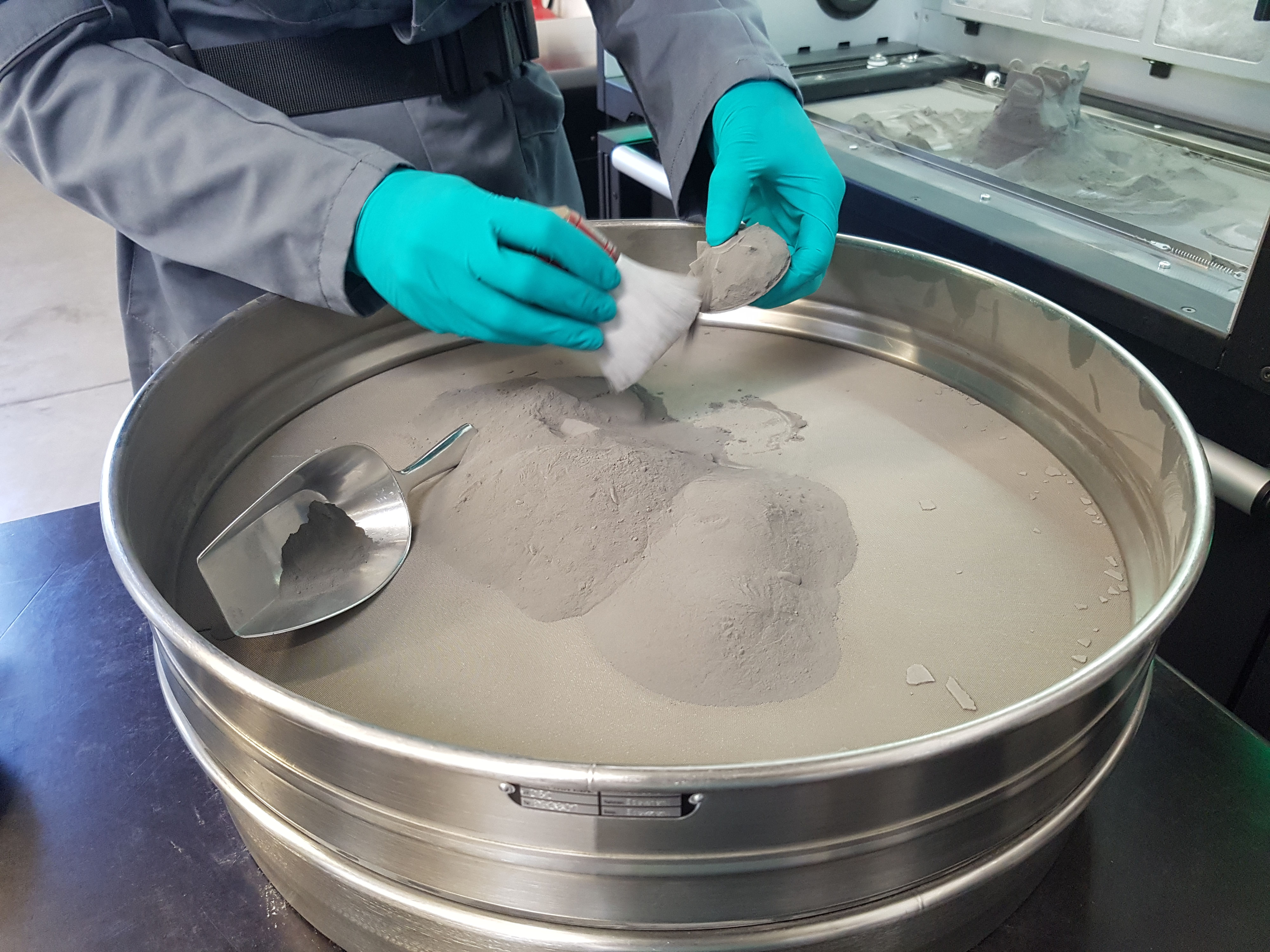 Siebeanwendung Pulverrecycling (SLS)