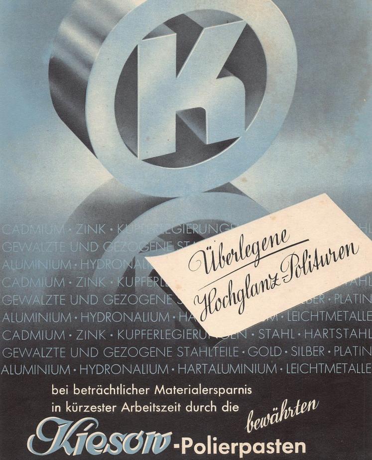 Historisches Werbeplakat für Kiesow-Polierpasten