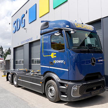 Wechselsystem für E-Actros (Dachser)