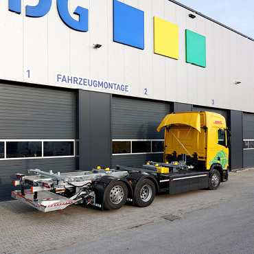 Wechselsystem für E-Lkw (DHL/Scania)