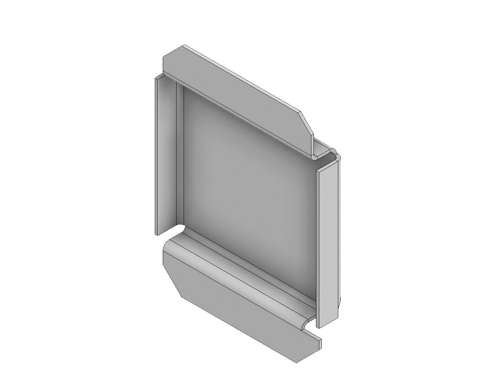 Rückwandblech zu LED-Strahler, 1x Kabelausgang