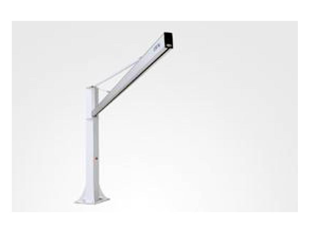 Pillar-mounted and wall-mounted slewing crane systems