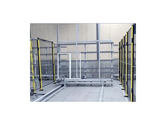 Automatic transport system for windows on 3 production lines