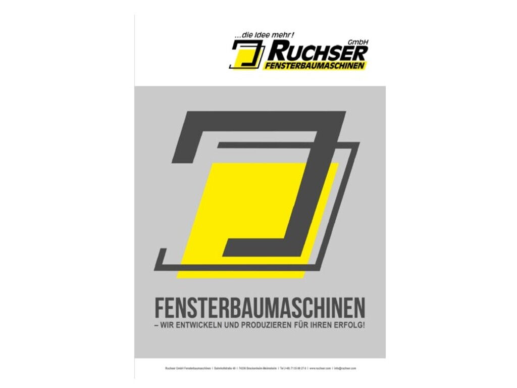 Ruchser window construction machines general brochure